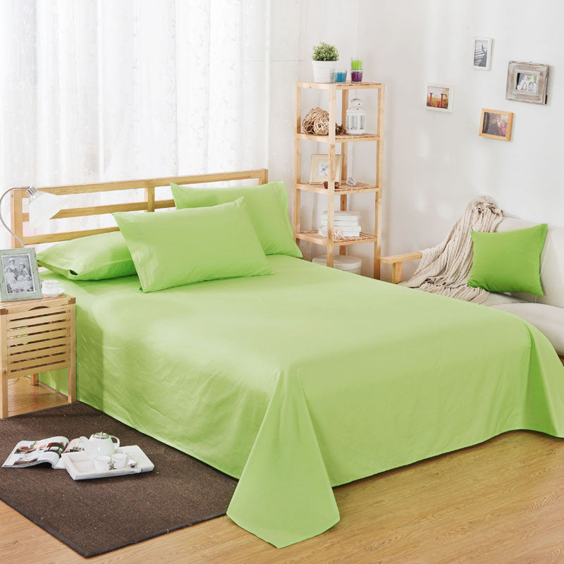 Pure Color Polyester Cotton Extra Bed Sheets Hotel Home - My Store