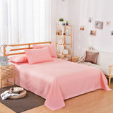 Pure Color Polyester Cotton Extra Bed Sheets Hotel Home - My Store