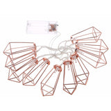 Rose Gold Diamond Drop Light String - My Store