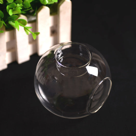Creative Glass Candle Holder Heat-resistant Glass Round Candle Holder - My Store