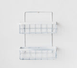 Nordic wrought iron kitchen bathroom wall hanging wall shelf free punching wall hanging storage basket dormitory hanging basket - My Store