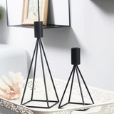 Candle Holder Candlelight Dinner Props Romantic Iron Art Household Simple Single Head Candle Holder Black Candle Holder - My Store