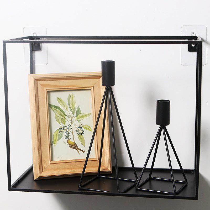 Candle Holder Candlelight Dinner Props Romantic Iron Art Household Simple Single Head Candle Holder Black Candle Holder - My Store