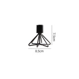 Candle Holder Candlelight Dinner Props Romantic Iron Art Household Simple Single Head Candle Holder Black Candle Holder - My Store