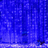 Voltage Curtain Light 3x3 Meters 300 Lights Icicle Light Solar Holiday Lantern String Waterproof Copper Wire String Light - My Store