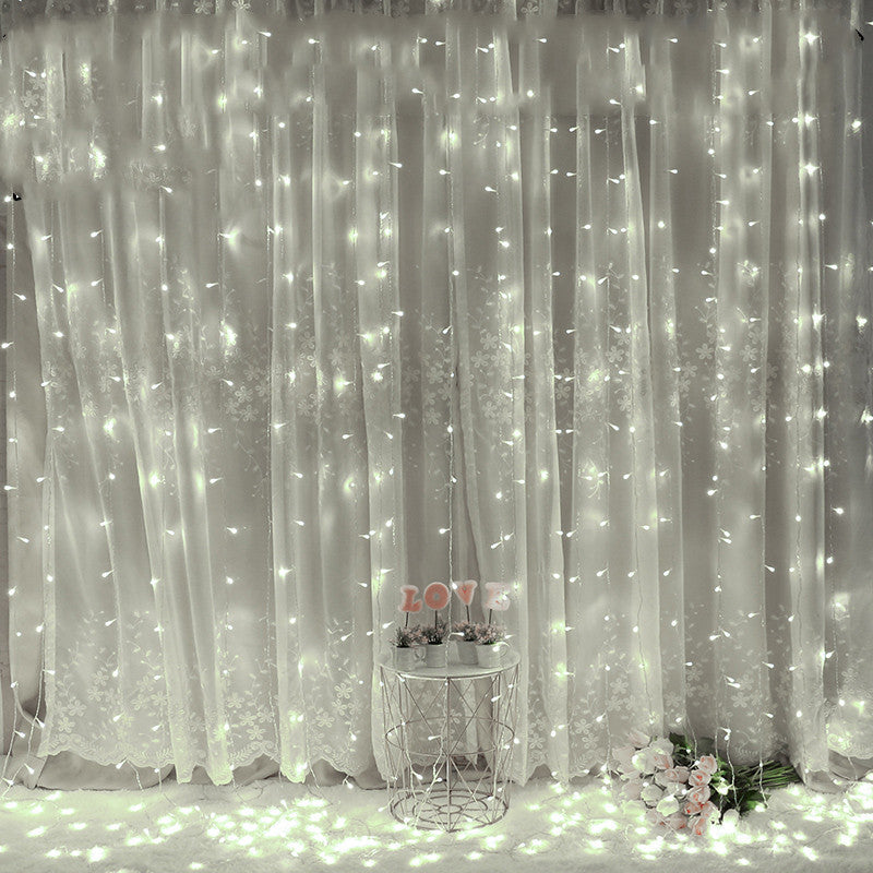 Voltage Curtain Light 3x3 Meters 300 Lights Icicle Light Solar Holiday Lantern String Waterproof Copper Wire String Light - My Store