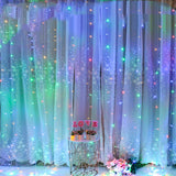 Voltage Curtain Light 3x3 Meters 300 Lights Icicle Light Solar Holiday Lantern String Waterproof Copper Wire String Light - My Store