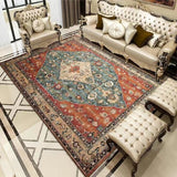 Vintage Bohemian Carpet for Living Room Rectangle Area Rugs Persian Style Rectangle Area Rugs Soft Non-Slip Bedroom Study Mats - My Store