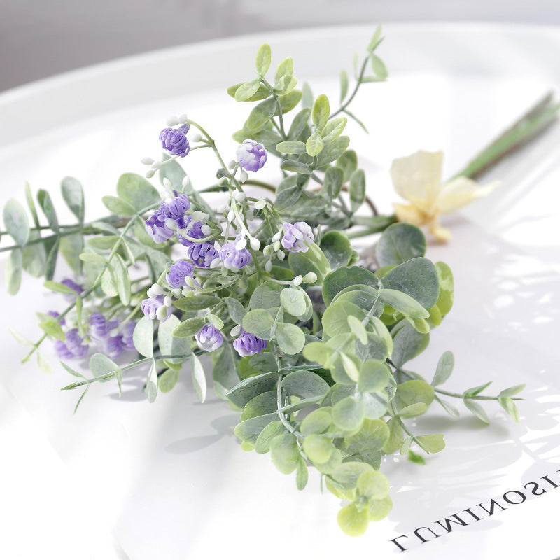 Artificial Flowers Eucalyptus Leaves Gypsophila Bunches Home Decoration Fake Flowers - My Store
