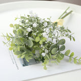 Artificial Flowers Eucalyptus Leaves Gypsophila Bunches Home Decoration Fake Flowers - My Store