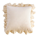 Jacquard Ruffle Cushion Cover Velvet Sofa Cushion Pillow Cover - My Store