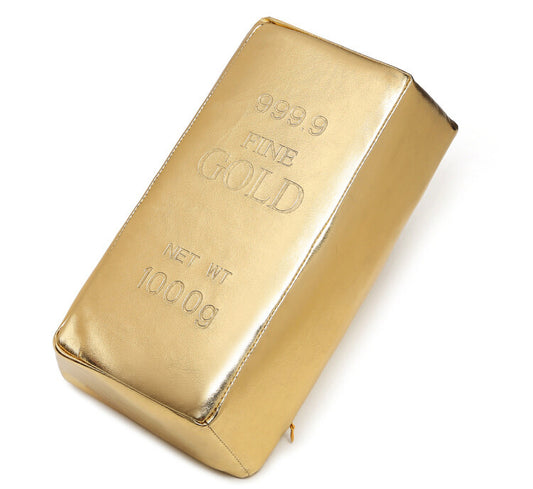 Rectangular Pillows With Simulated Gold And Silver Bricks - My Store
