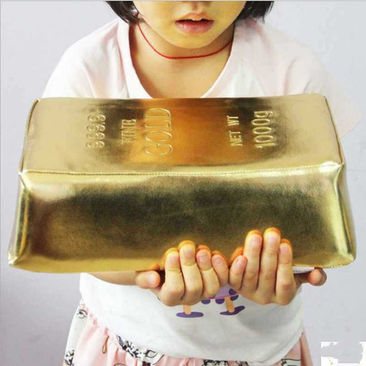Rectangular Pillows With Simulated Gold And Silver Bricks - My Store