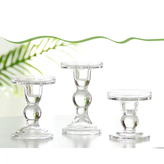 Candle Holders For 3 Inches Pillar Candle Or 7 8 Inch Taper Candle, Candlestick Holder Set Of 3 For Wedding Or Home Decoration - My Store