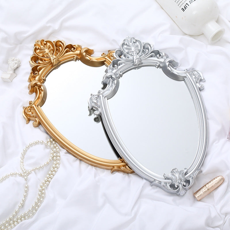 Retro Palace Wall Mirror Embossed Home Decoration Hanging Bathroom Mirror - My Store