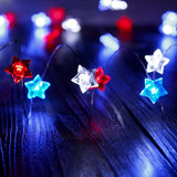 Holiday decoration three-color star shaped light string - My Store