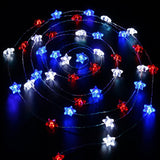 Holiday decoration three-color star shaped light string - My Store