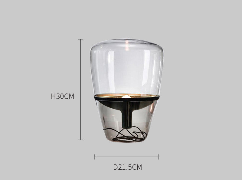 Scandinavian Minimalist Living Room Glass Table Lamp Modern Light Luxury Corner Table Desk Bedside Lamp Bedroom Bedside Creative Lamps - My Store