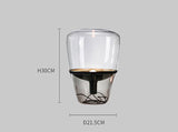 Scandinavian Minimalist Living Room Glass Table Lamp Modern Light Luxury Corner Table Desk Bedside Lamp Bedroom Bedside Creative Lamps - My Store