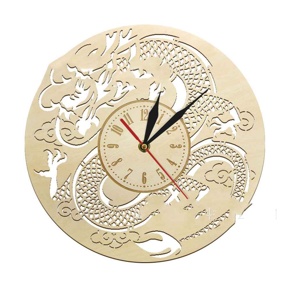 Modeling Wall Clock Modern Chinese Dragon Art Wall Decoration Wall Clock