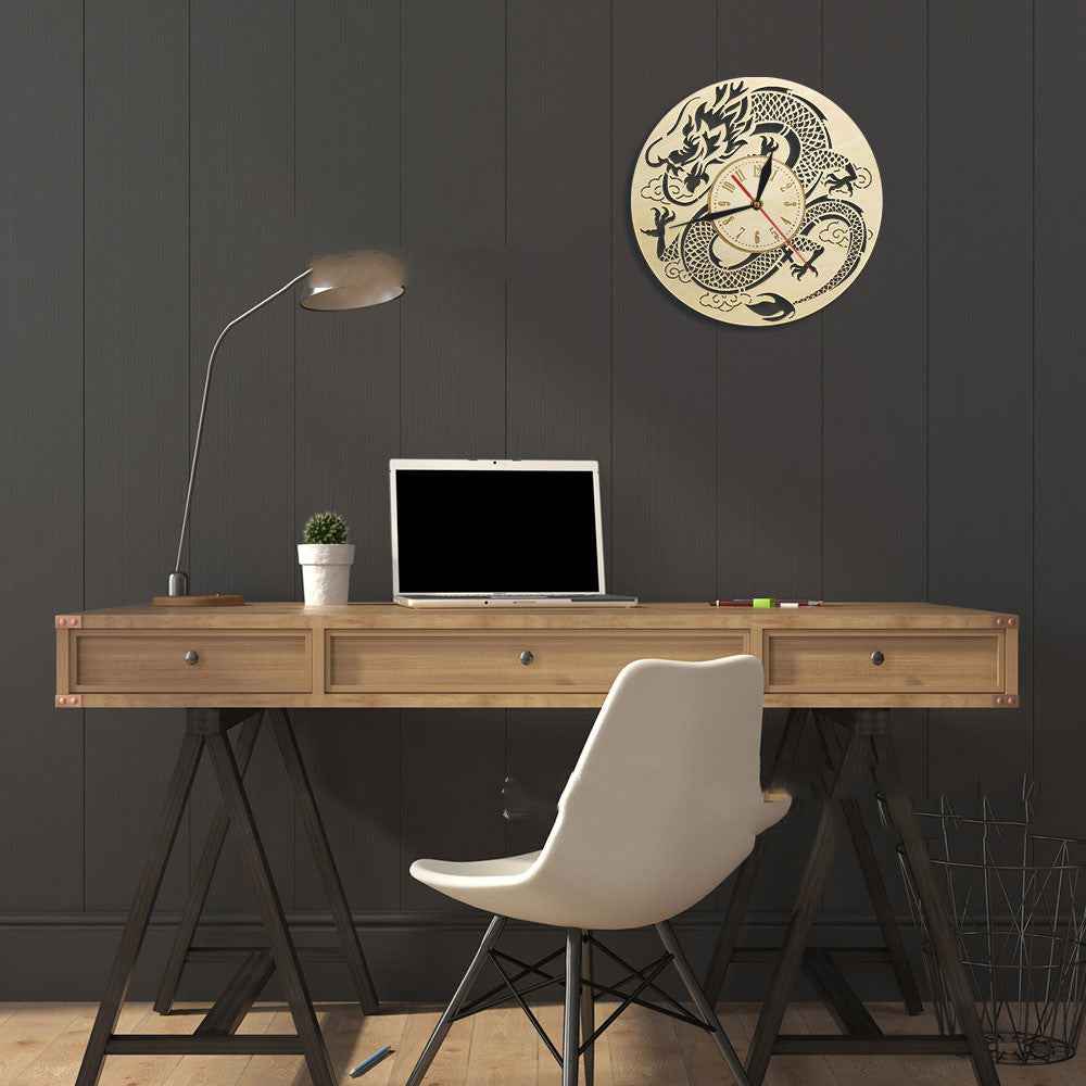Modeling Wall Clock Modern Chinese Dragon Art Wall Decoration Wall Clock