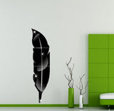 Mirror Wall Sticker Feather Decoration Mirror - My Store