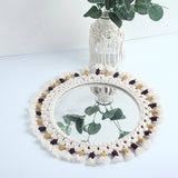 Mirror Handmade Tapestry Makeup Mirror Bedside Decoration Wall Hanging - My Store