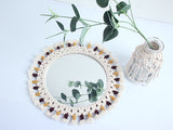 Mirror Handmade Tapestry Makeup Mirror Bedside Decoration Wall Hanging - My Store