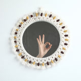 Mirror Handmade Tapestry Makeup Mirror Bedside Decoration Wall Hanging - My Store