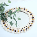 Mirror Handmade Tapestry Makeup Mirror Bedside Decoration Wall Hanging - My Store