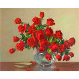 Adult Digital Oil Painting Of Flowers And Butterflies In Vases - My Store