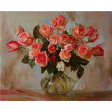 Adult Digital Oil Painting Of Flowers And Butterflies In Vases - My Store