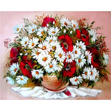 Adult Digital Oil Painting Of Flowers And Butterflies In Vases - My Store