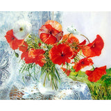 Adult Digital Oil Painting Of Flowers And Butterflies In Vases - My Store