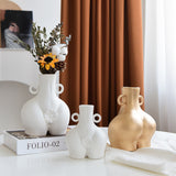 Nordic Human Body Ceramics Vases Home Decoration Accessories Office Dining Table Flower Arrangement Container Dried Flower Vases - My Store
