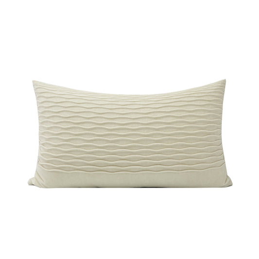 New Beige Wave Pattern Pillows Nordic Modern Minimalist Model Room Sales Office Waist Pillow - My Store