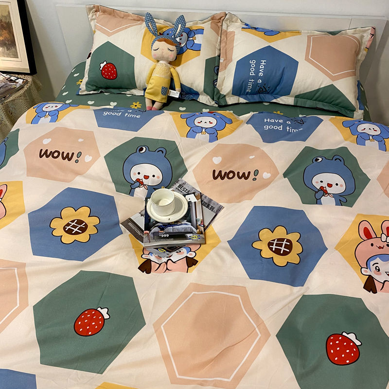 Three-Piece Set Of Single Bed Sheets In Student Dormitory - My Store