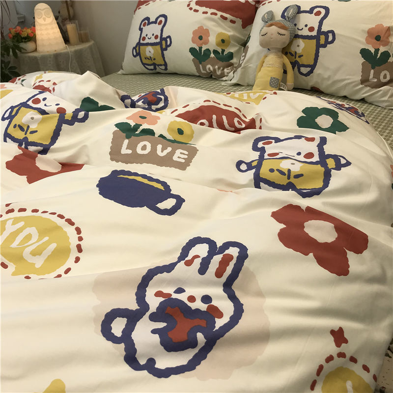 Three-Piece Set Of Single Bed Sheets In Student Dormitory - My Store
