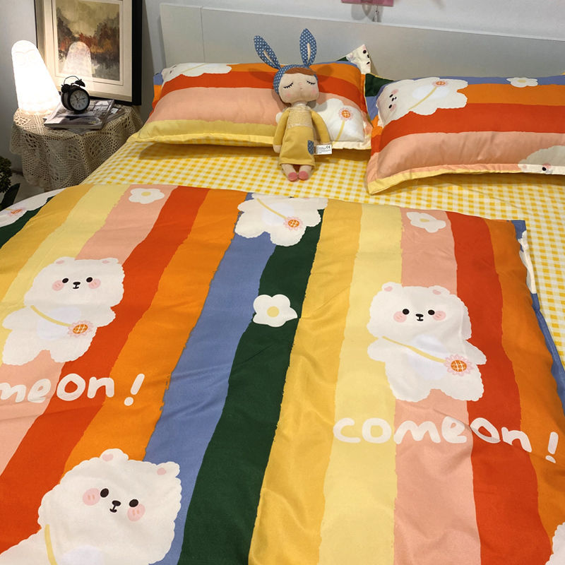 Three-Piece Set Of Single Bed Sheets In Student Dormitory - My Store