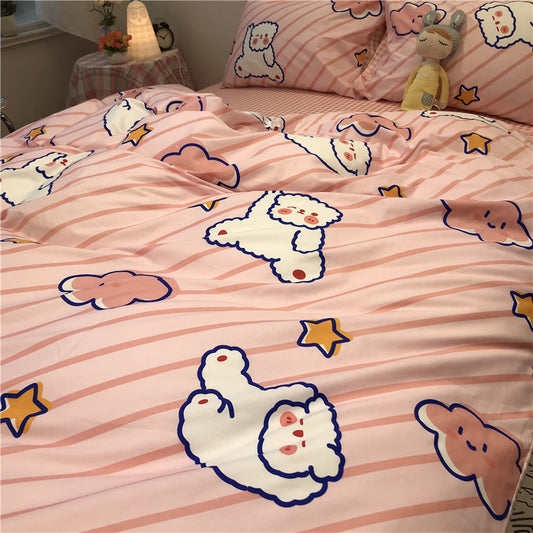Three-Piece Set Of Single Bed Sheets In Student Dormitory - My Store