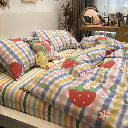 Three-Piece Set Of Single Bed Sheets In Student Dormitory - My Store