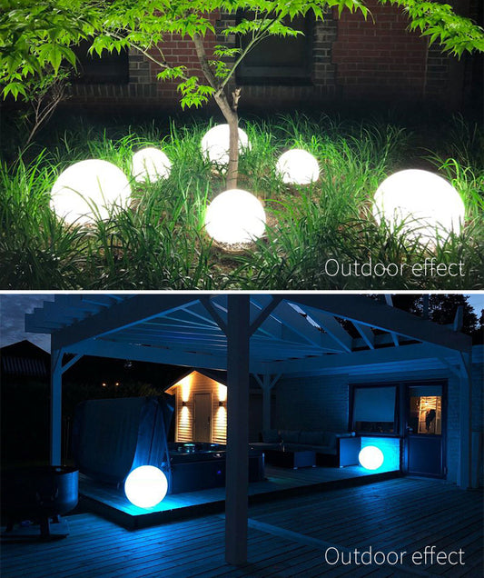 Lawn Lamp Floor Light Bulb Remote Control LED Luminous Ball Lamp Landscape Floor Lamp 16 Colors Outdoor Landscape Lamp - My Store