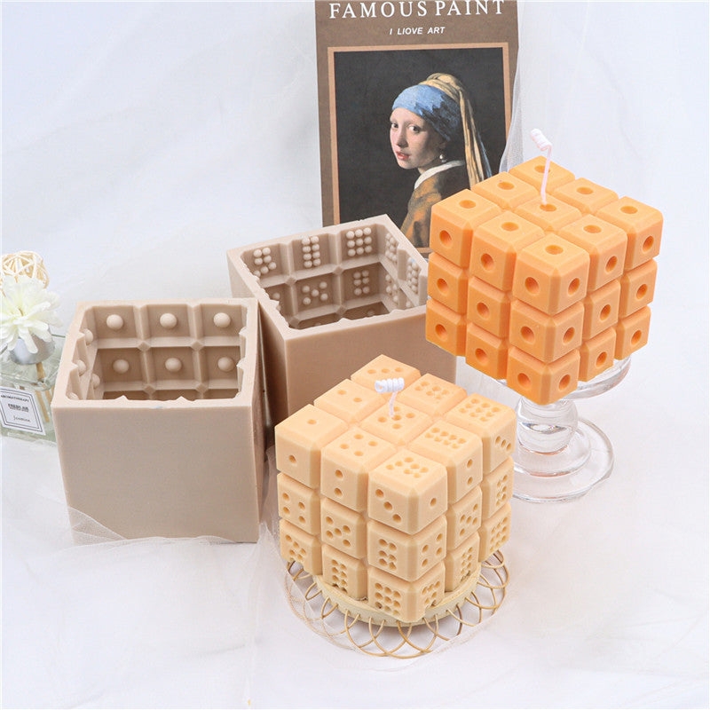New Silicone Square Dice Candle Mold Aromatherapy Candle - My Store