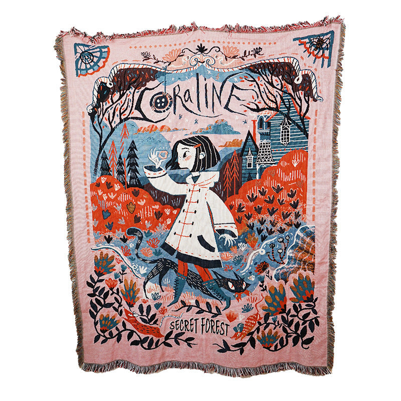 Gothic Style Chenille Tapestry Sofa Cover Trunk Stall Mat Camping Rugs Nap Blanket Casual Blanket - My Store
