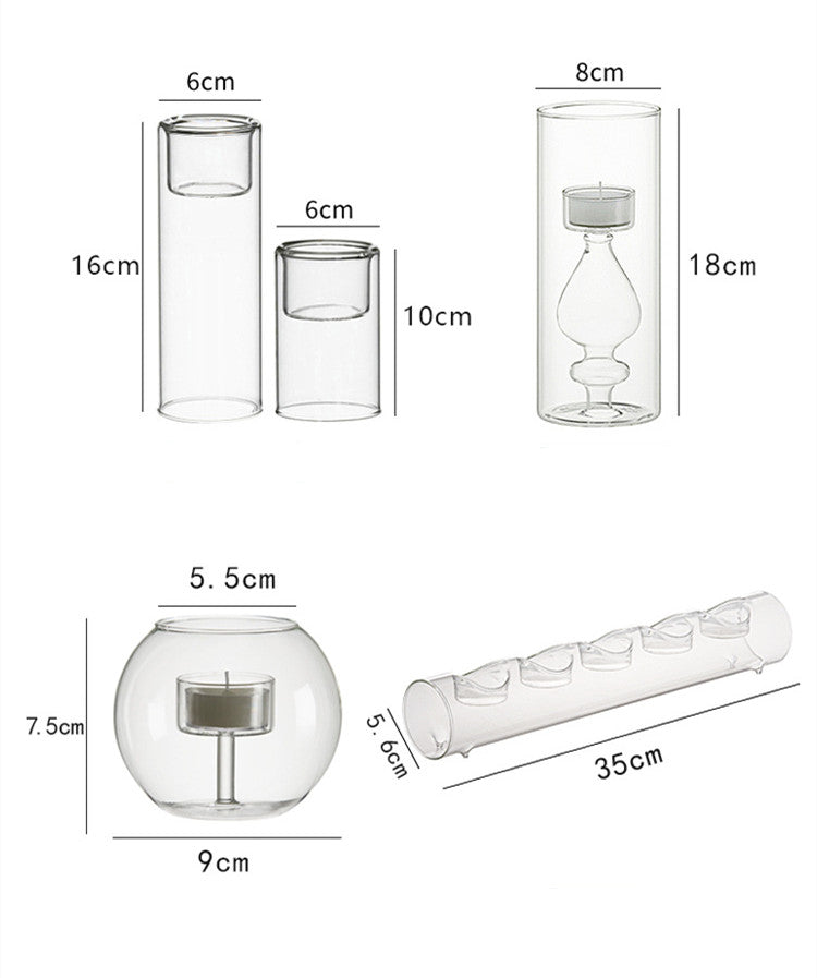 Candle European Style Candle Holder Glass Romantic Candle Cup - My Store
