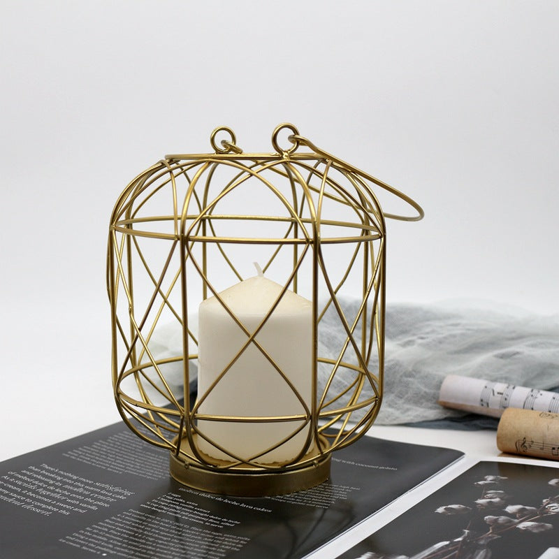 Metal Table Candlestick Home Decoration Modern Romantic Iron Candle Holders Room Decor - My Store
