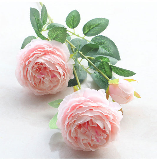 3 head peonies artificial flowers - My Store