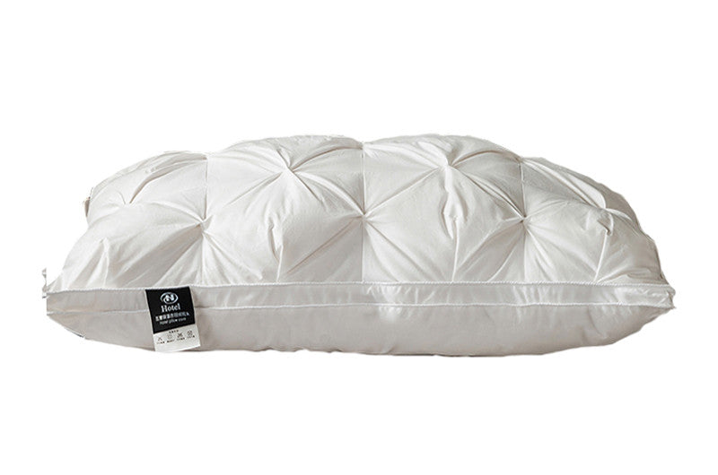 A Pair Of Feather Pillows And White Goose Single Neck Guards - My Store