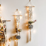 Wall hanging braided rope hanging basket - My Store