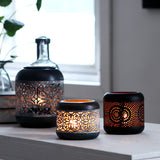 Old Metal Ornaments And Hollow Wrought Iron Candle Holders - My Store